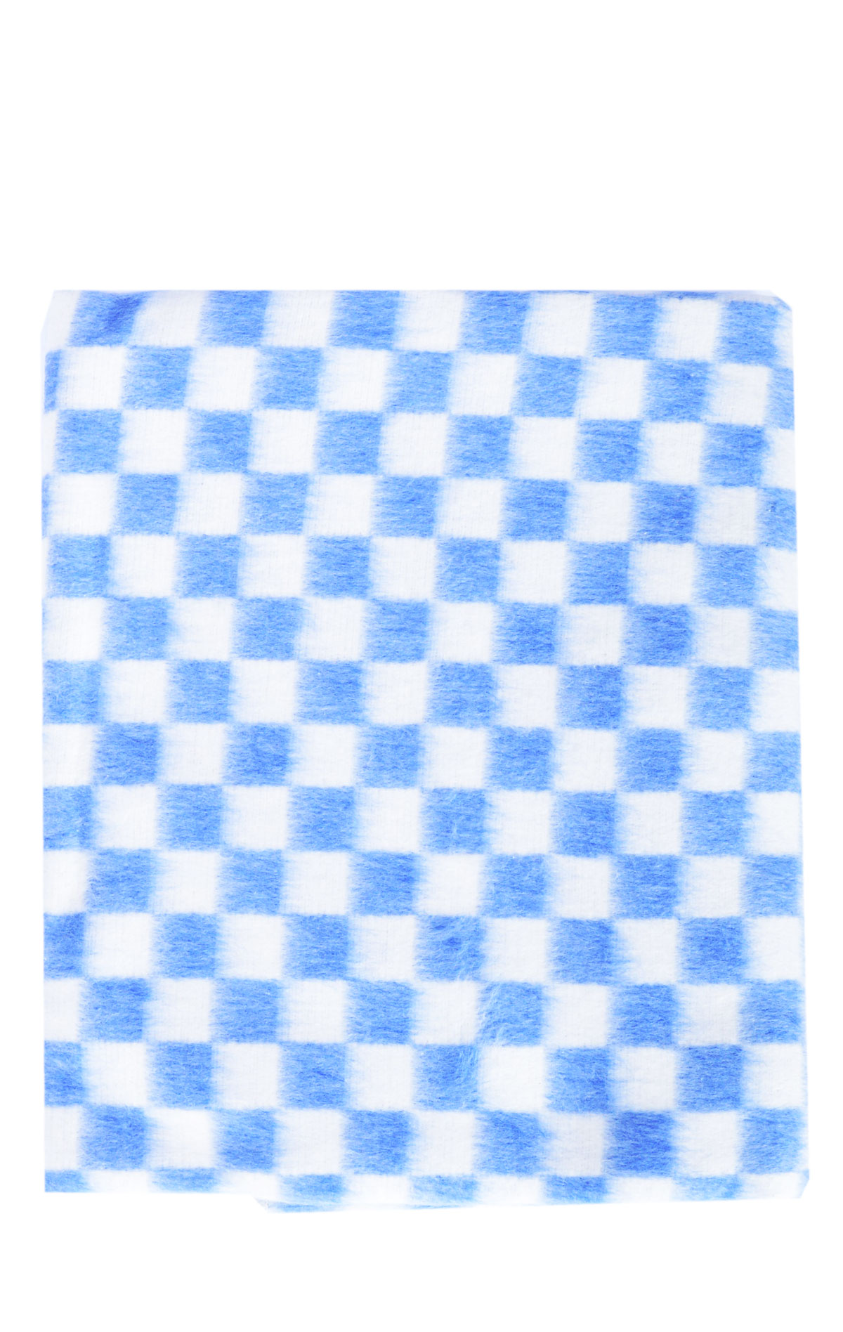 Байковое одеяло в клетку,синий